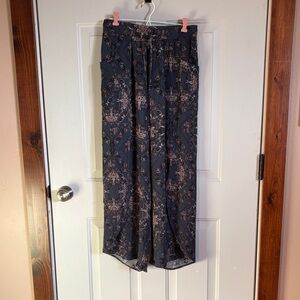 Three Bird Nest Blue and Brown Textured Pants